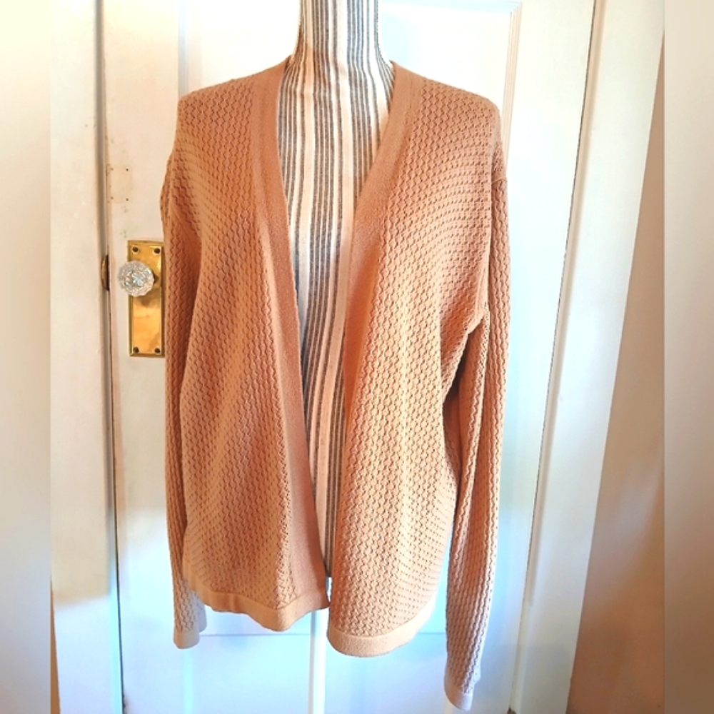 Vila Milano cozy soft camel colored cardigan - l